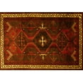 thumbnail image 1 of Ahgly Company Indoor Rectangle Persian Yellow Traditional Area Rugs, 7' x 10', 1 of 4