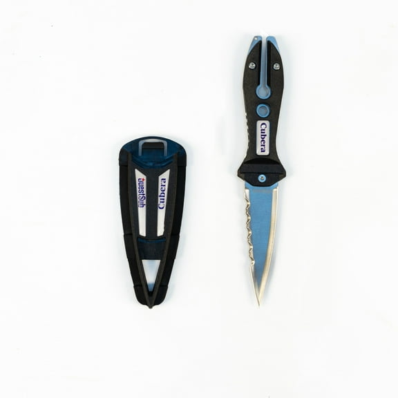 Questsub Cubera Spearfishing, Free-diving, diving knife 420 Stainless Steel Black