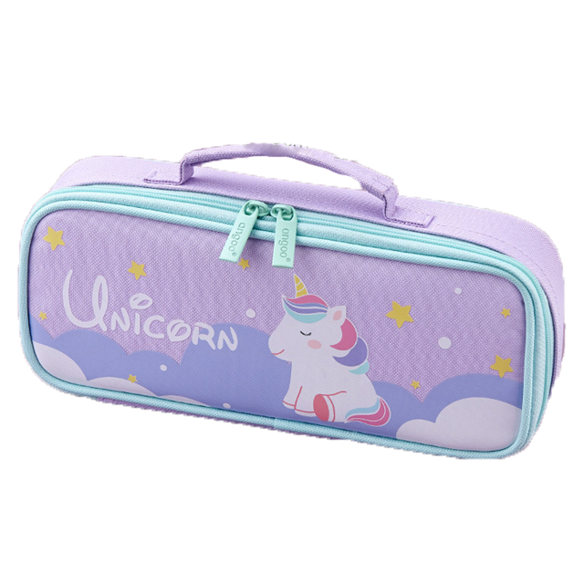 Lindo estuche para lápices, estuche para lápices, bolso multifunción portátil de capacidad media con compartimentos para niñas, niños y adolescentes