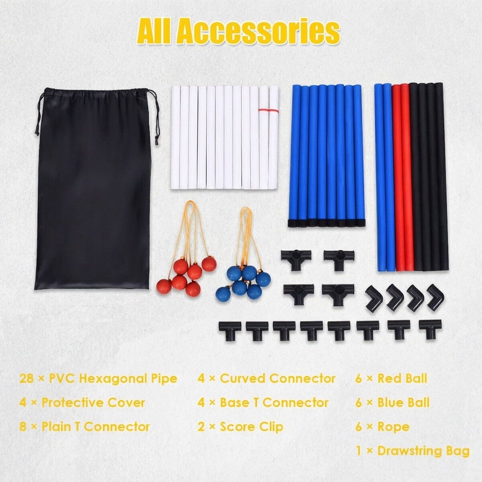 Redsmile Ladder Ball Toss Game Set with Bolas Score Tracker and Carrying Bag Outdoor Lawn Game for Family Kids Adults - Multicolor
