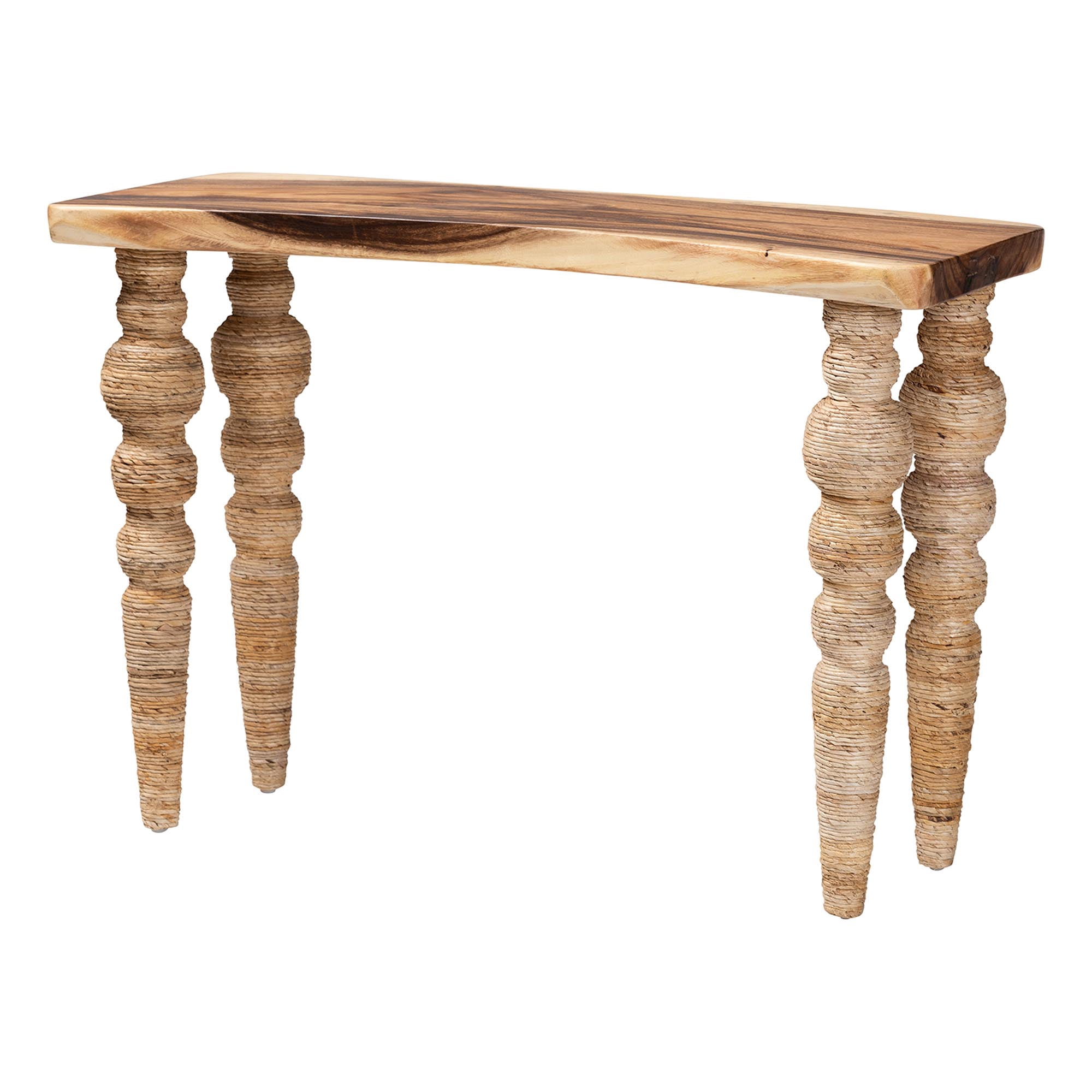 bali & pari Nasnan Boho Console Table, Natural Brown
