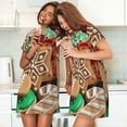 thumbnail image 4 of Balery Christmas Cookies Camisón de manga corta con cuello redondo para mujer, cómodo y elegante., 4 of 6