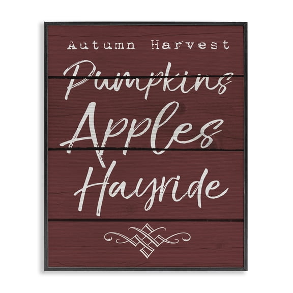 Stupell Industries Rustic Lodge Autumn Harvest Activities Black Framed Giclee Art, 16 x 20, by Lil' Rue