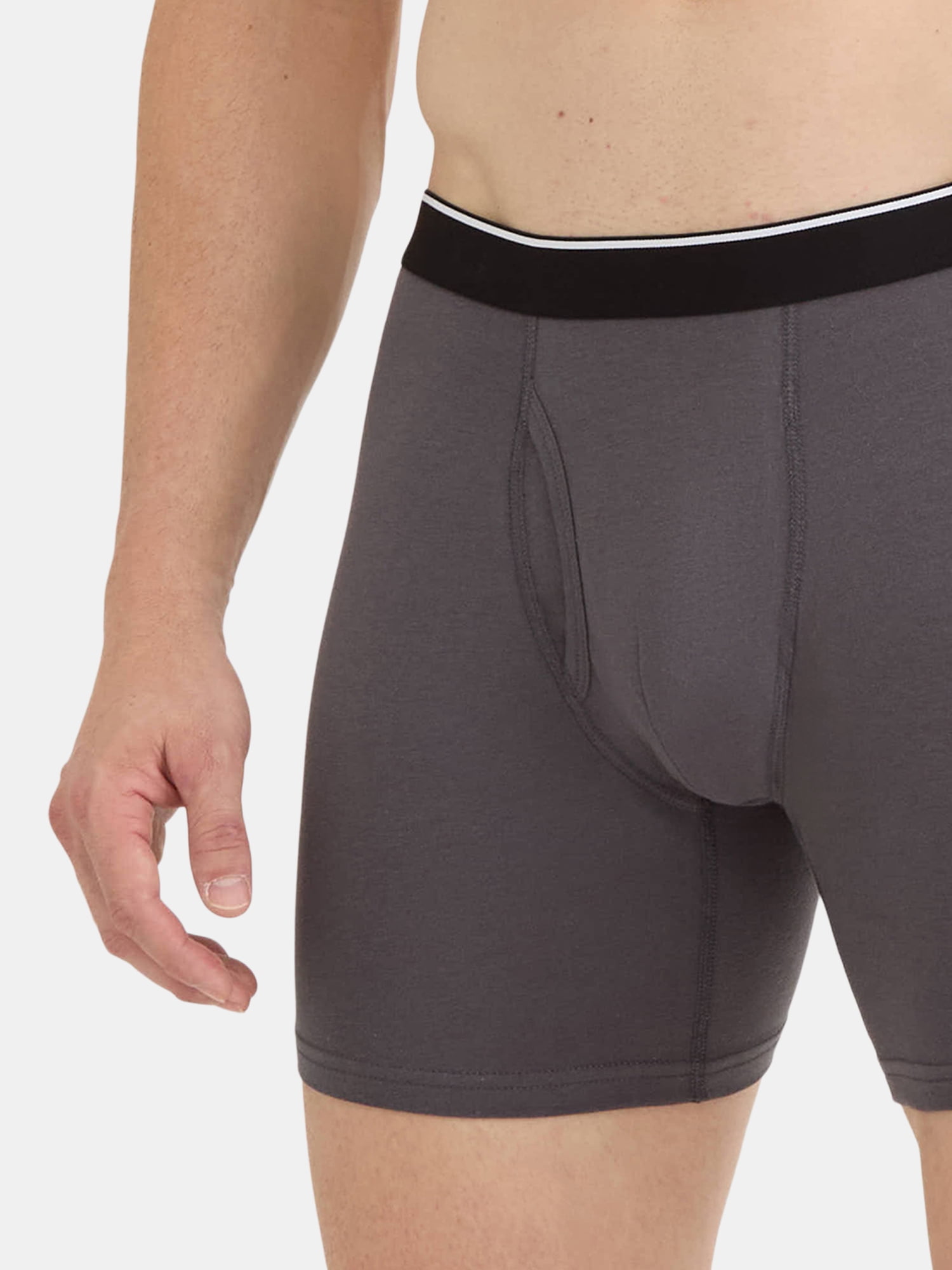 George Men's Cotton Blend Stretch Boxer Briefs, 6-Pack, Sizes S-2XL