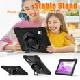 thumbnail image 5 of For Lenovo Tab M9 Case 9.0 inch 2023 Released TB-310FU, 360 Hand Strap, Shoulder Strap, Kickstand, Rugged Drop Protection, Black, 5 of 7
