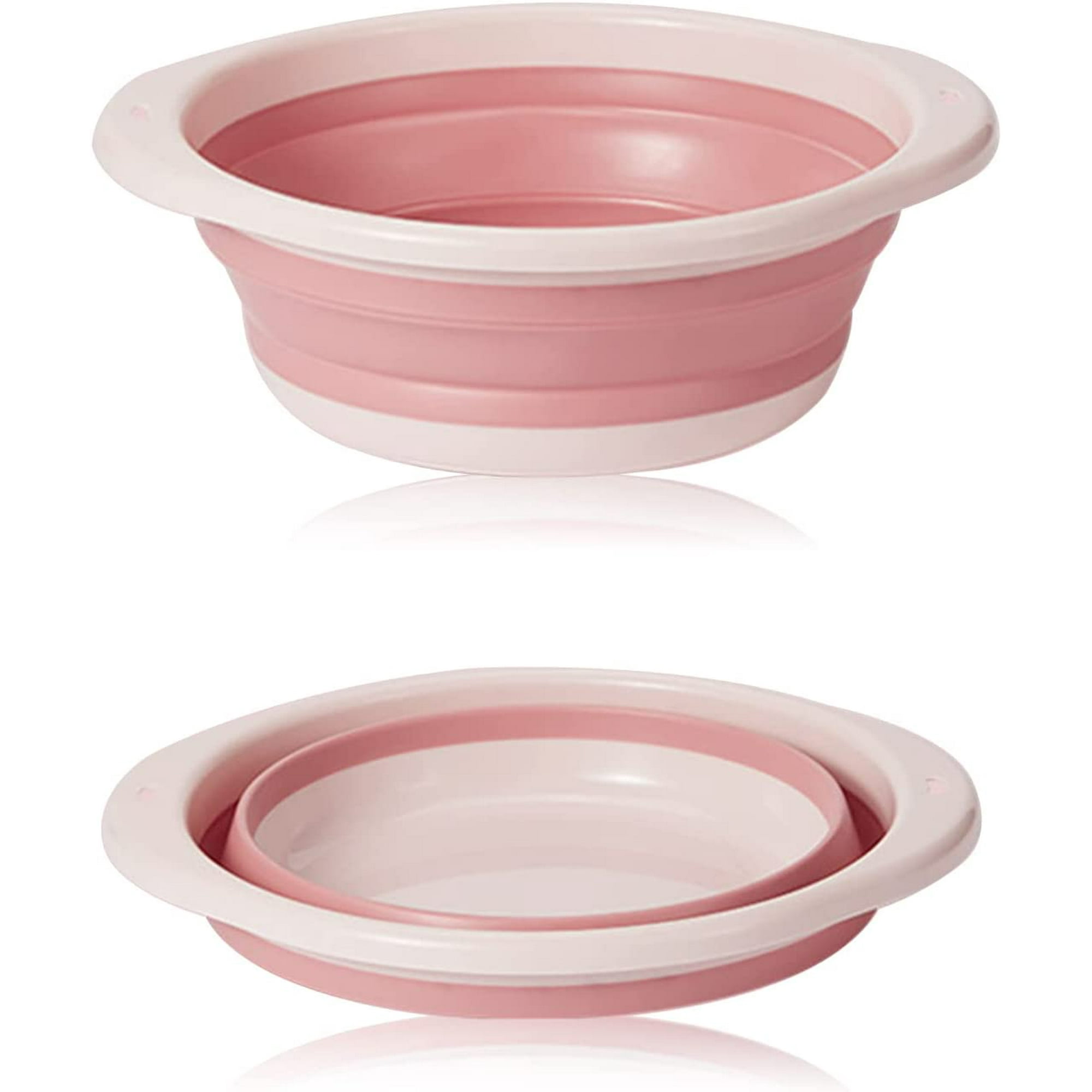Retractable basin collapsible basin Multifunctional Medium Collapsible Round Dish Bowl Space saving Portable Collapsible Bowl for Washing Vegetables Dishes Underwear Pink Walmart