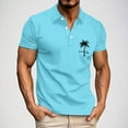 thumbnail image 2 of Camisas para Hombre Casual Negocios de Manga Corta Impreso Atlético con Solapa para el Trabajo Y Deportes Al Aire Libre, 2 of 9