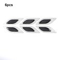 thumbnail image 4 of Speravity 6 piezas de pegatinas reflectantes para carrocería de coche, pegatinas antideslizantes de fibra de carbono, accesorio Universal de Automoción decorativa y accesorios Blanco, 4 of 6