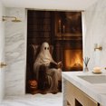 thumbnail image 5 of Fabric Shower Curtain Liner Polyester Reinforced Rustproof Halloween Design Water Resistant Machine Washable for Bathroom Tub Enclosure, 5 of 5