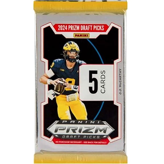Collectible NFL Panini 2024 Prizm Draft Picks Football Trading Card BLASTER Pack (5 Cards)