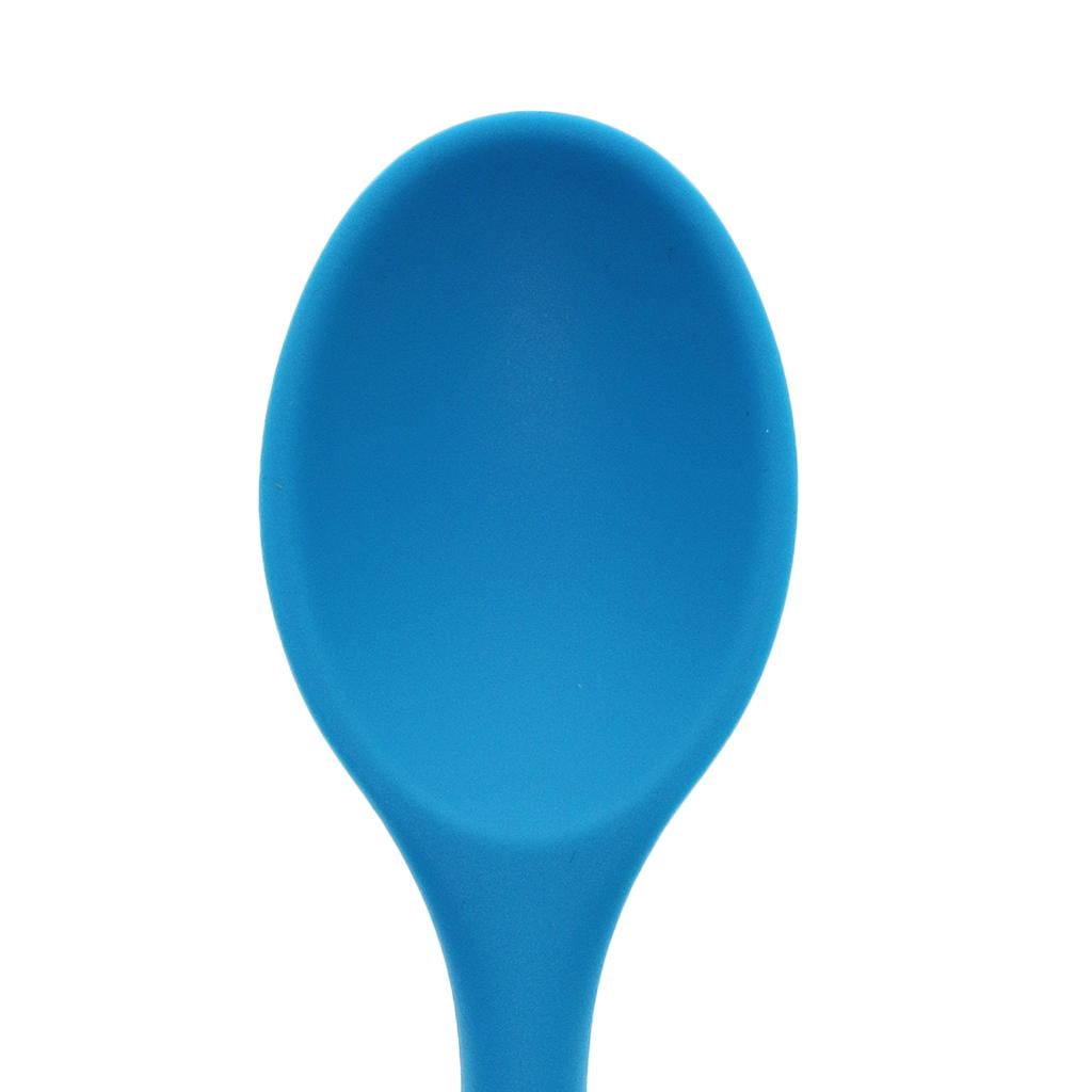 Eease Silicone Soup Spoon Long Handle Nonstick Kids Scoop Food Serving Spoon (Orange), Size: 20.6