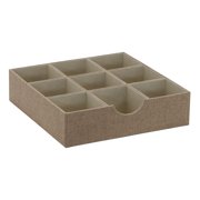HOUSEHOLD ESSENTIALS, LLC Household Essentials Drawer Organizer 9 Sections Hardsided Tray in Latte