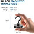 thumbnail image 3 of NAISHIER 8 Pack Black Magnetic Hooks, 80lbs Magnetic Hooks for Cruise Cabins, Cruise Essentials Must Haves for Travel, Strong Magnets with Hooks for Hanging, Heavy Duty Magnets with Epoxy Coating, 3 of 7