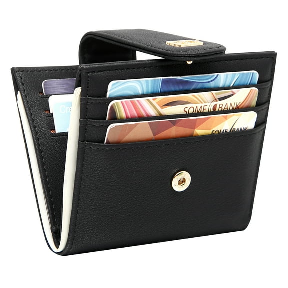 Badiya Women Small Wallets And Women Slim Bifold Credit Card Holder Minimalist Zipper Coin Pocket