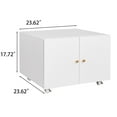 thumbnail image 5 of Mobile Copier Cabinet 2-door Steel Rolling Printer Stand With Storage Metal File Cabinet With 360 Degree Rotation Wheels For Office, 5 of 9