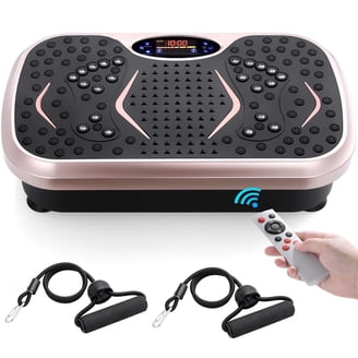 nexht mini fitness vibration platform Goplus Fitness Vibrating Platform - Compact Whole Body Exercise Machine  with Loop Bands & Remote Control main image 0