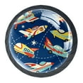 thumbnail image 1 of 4 Pcs Cars Rockets Space Knobs for Kitchen Cabinet Cupboard Dresser Bookcase Drawer Pulls Handles Round Home Decor, 1 of 8