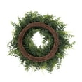thumbnail image 2 of Vickerman 24" Artificial Green Buckler Fern and Grass Wreath., 2 of 5