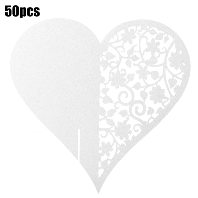 Wedding Name Place Cards,50pcs Heart Shape Wedding Wedding Name Place Cards Name Place Cards For Wine Glass Exceptional Craftsmanship