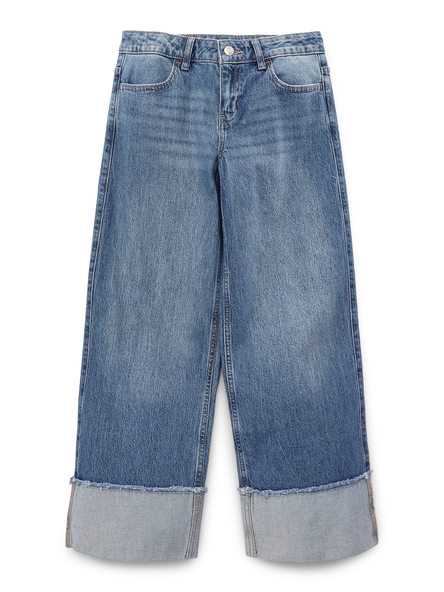 Weekend Academy Girls Cuffed Hem Jeans, Sizes 5-18
