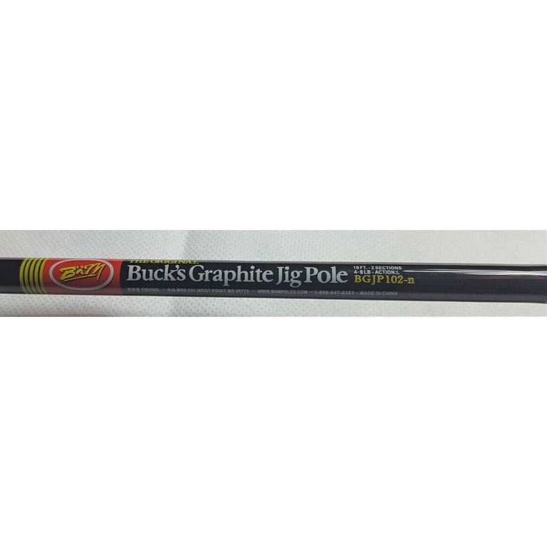 B'n'M Pole Company Buck's 10' Graphite Jig Fishing Pole 