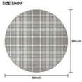 thumbnail image 6 of Gray White Plaid Checkered Pattern Round Tablecloth 60"x60",Wrinkle Wipeable Table Cloth for Kitchen Dining Room Picnic Patio Party, 6 of 6