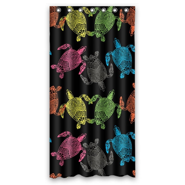 PHFZK Underwater World Tortoise Shower Curtain, Sea Turtle Turtles