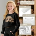 thumbnail image 2 of Xoenoiee Poodle Dog Print Crop Top for Teen Girls Cropped Long Sleeve Pullover Workout Sweatshirt Y2K Girls Coats Clothes, 5-6 Years, 2 of 7