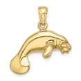 thumbnail image 4 of 10k 3-D Polished Swimming Manatee Charm 10K8120, 4 of 4