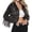 Black, variant on Fashion Tassel Denim Jackets For Women Y2K Streetwear Button Down Short Jean Coat Fall