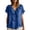 #314-Blue, variant on Women Plus Size Tops Loose Fit Solid Color V Neck Ruffle Placket Short Sleeve Cotton T Shirts for Daily Wear Gift
