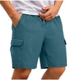 thumbnail image 5 of UAMVSH Men's Cargo Shorts Elastic Waist Drawstring Casual Shorts Summer Outdoor Athletic Work Shorts with Multi Pockets, 5 of 7