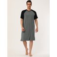 thumbnail image 2 of Camisón para hombre Lars Amadeus Ropa de dormir Gris oscuro Negro M, 2 of 6