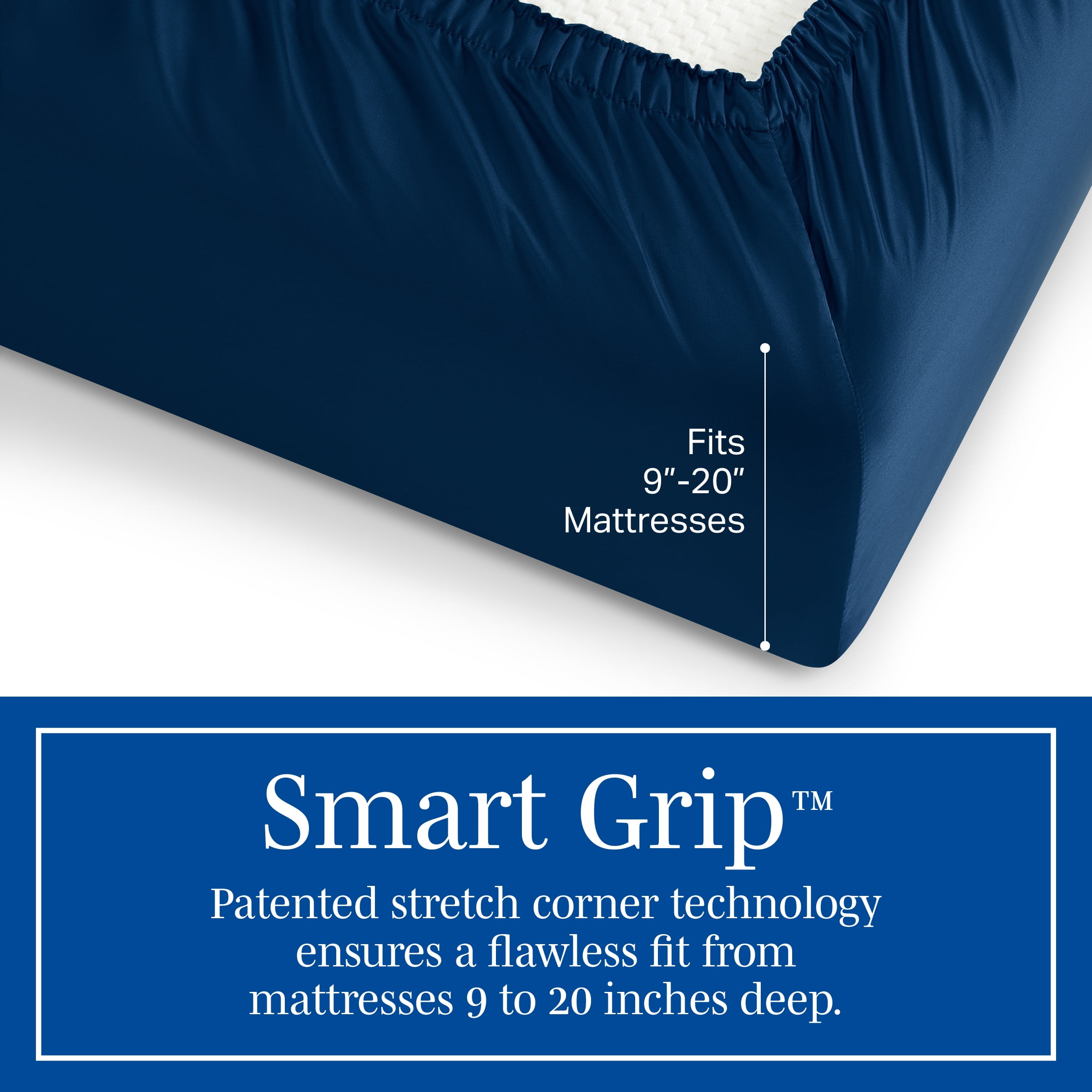 Wamsutta 1846 4-Piece 650 Thread Count Titan Egyptian Giza Cotton Sateen Bed Sheets, King-Deep Pocket
