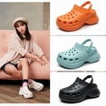 thumbnail image 2 of Platform sandals, slippers, color: green, size: 39-40, 2 of 6