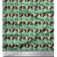 thumbnail image 1 of Soimoi Poly Georgette Fabric Leaves & Floral Block Fabric Prints by Yard 52 Inch Wide, 1 of 3