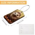 thumbnail image 5 of Hedgehog Luggage Tag, Travel Tags, Handbag Tag - Square PU Leather 2 Pack with Privacy Cover and Stainless Steel Ring - Suitable for Travel, Backpack, Handbag [Amazon Approved], 5 of 7