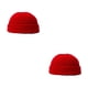 thumbnail image 4 of Sonducket Sombrero de hilo de punto de invierno Casual al aire libre cálido gorros de cabeza corta Color flexible hombres mujeres sombreros Rojo 2piezas, 4 of 6
