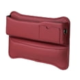 thumbnail image 4 of Organizador de espacio para asientos de coche, bolsillo lateral de consola, cuero sintético, multifuncional. Rojo, 4 of 9