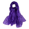 thumbnail image 1 of Long Silk Chiffon Scarf Solid Green Color, 1 of 7