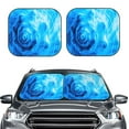 thumbnail image 2 of Balery 2 Piece Blue Shell Car Windshield Sun Shade|Foldable Front Windshield Shade for Car Front Window for Most Sedans SUV Truck-Large, 2 of 7
