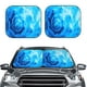 thumbnail image 2 of Balery Blue Shell Parasol para parabrisas de coche de 2 piezas | Parasol plegable para parabrisas delantero de coche para la mayoría de sedanes-Large, 2 of 6