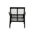 thumbnail image 4 of Christopher Knight Home Mid-Century Modern Rattan Dining Chairs, Solid Wood Frame, Upholstered Seat, Black, Set of 2, 4 of 13