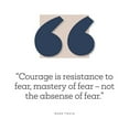 thumbnail image 2 of ArtsyQuotes 20x20 White Modern Wood Framed Museum Art Print Titled - Mark Twain Quote: Resistance to Fear, 2 of 4
