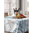 thumbnail image 6 of Blue Octopus Coastal Table Cloth, Summer Beach Nautical Coral Waterproof Tablecloth for Rectangle Tables, Reusable Washable Fabric Table Cover for Restaurant Kitchen Dining Tables 60"x84", 6 of 6