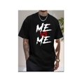 thumbnail image 1 of Extra Large Printed"ME VS ME" T-Shirt, Men`S T-Shirt, Summer Casual Short Sleeved T-Shirt, Plus Size, 1 of 6