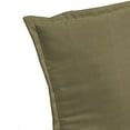 thumbnail image 3 of Jordan Manufacturing 39.5" x 19.5" Medford Flax Beige Solid Rectangular Outdoor Chair Cushion with Ties and Flange, 3 of 10