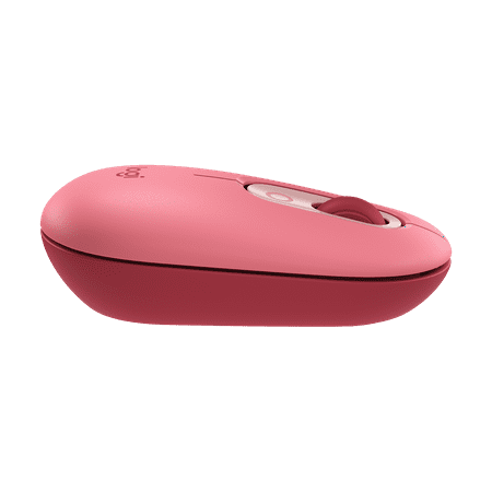 Logitech - POP Mouse Bluetooth Optical Ambidextrous Mouse with Customizable Emojis - Heartbreaker Rose