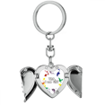 thumbnail image 1 of LGBT Rainbow Flag Yap I Am Men Heart Angel Wing Key Chain Holder, 1 of 3
