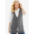 thumbnail image 3 of Roaman's Women's Plus Size Drop Needle Vest Lightweight Sweater Knit, 3 of 4